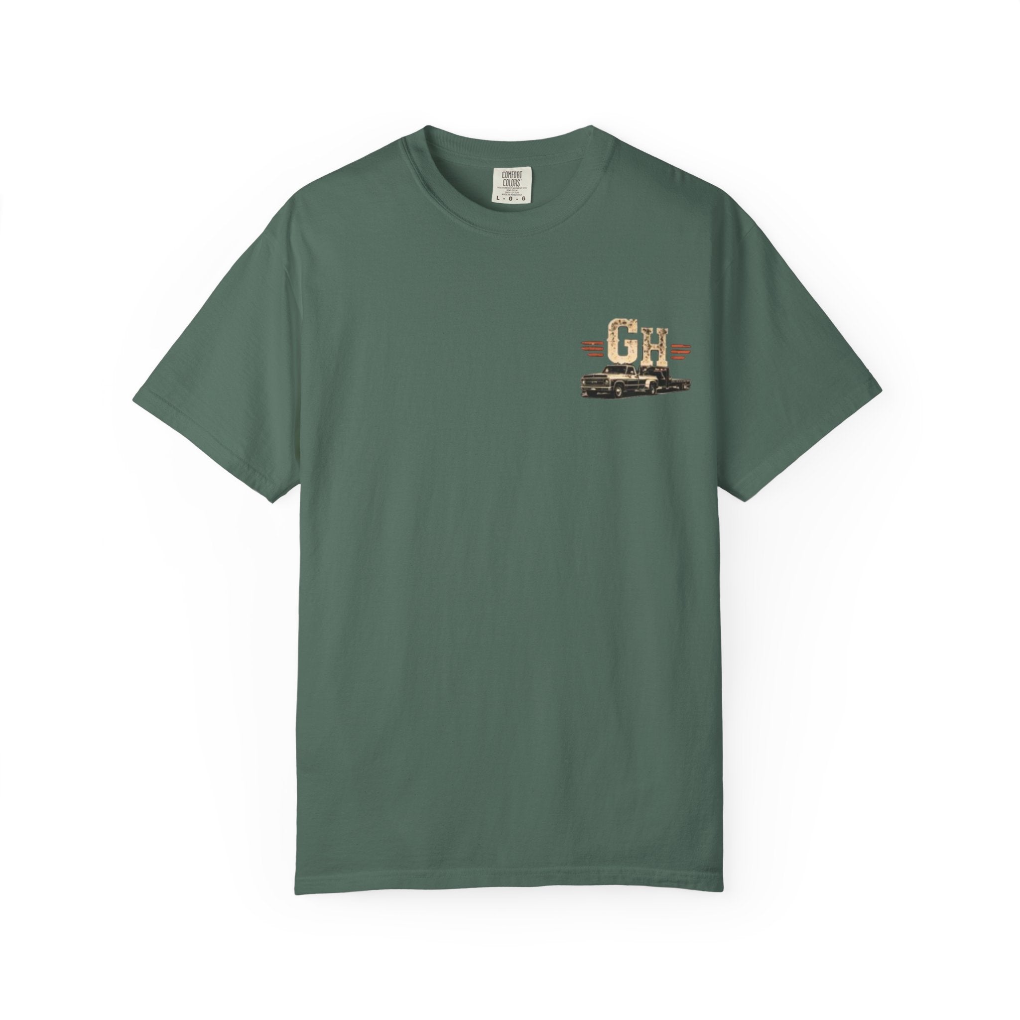 Vintage Pickup Truck T-Shirt — "Godseneck Hustlers" Retro Workwear Tee