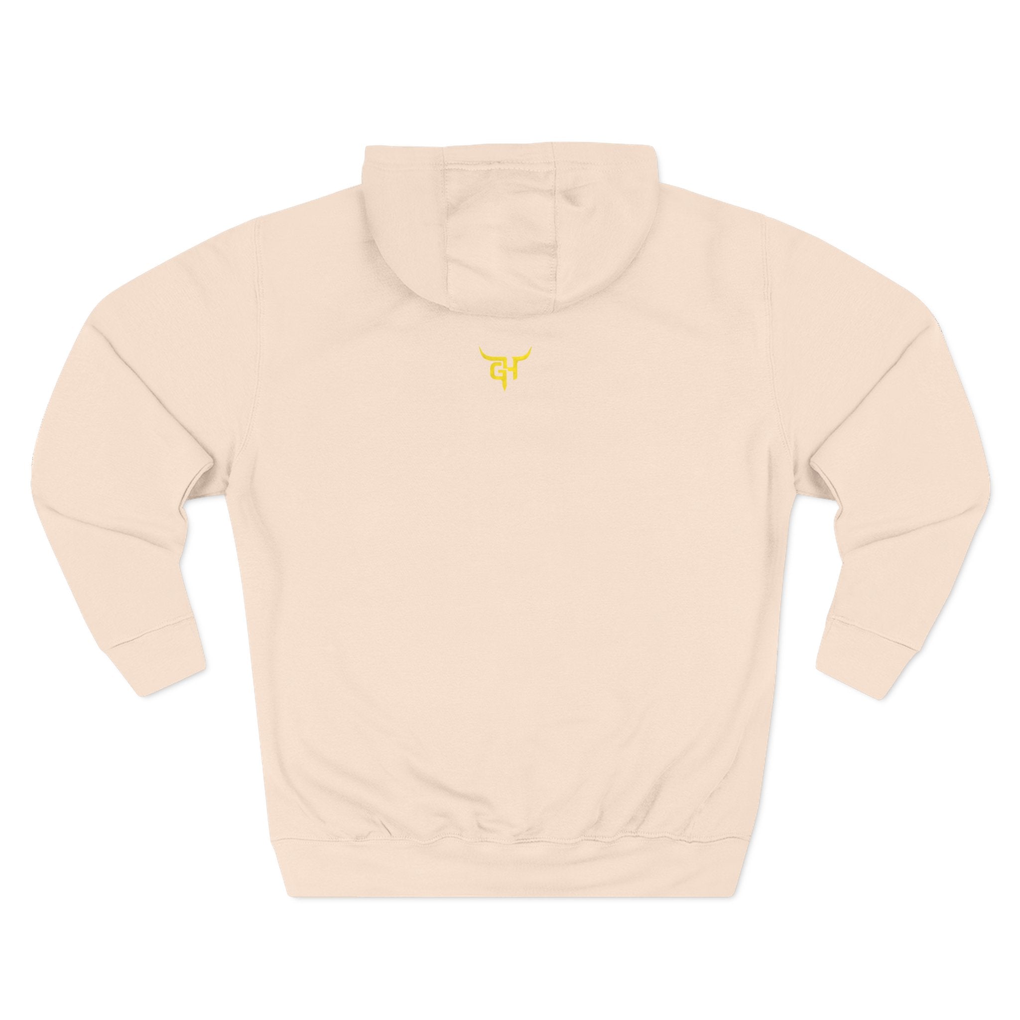 Minimal Yellow Symbol hoodie | Back Chest Small Logo