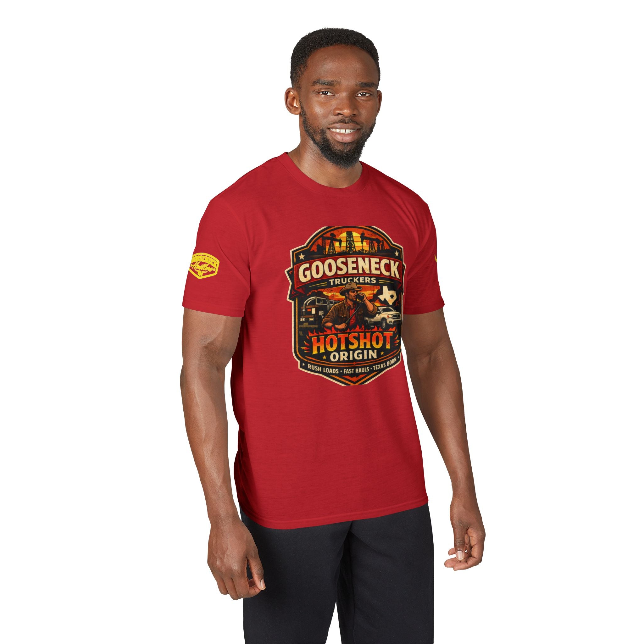 Gooseneck Truckers Hotshot Origin T-Shirt | Texas Trucking Logo