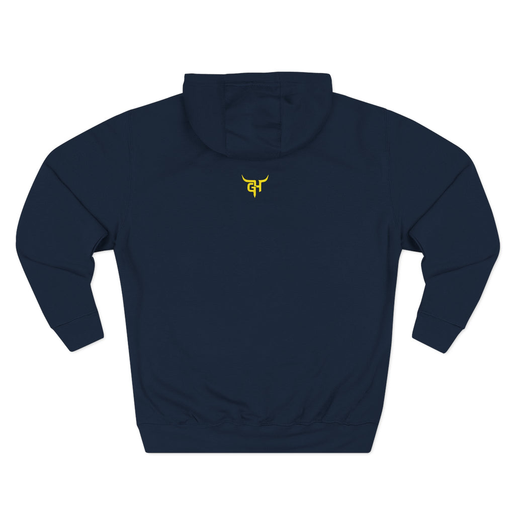 Minimal Yellow Symbol hoodie | Back Chest Small Logo